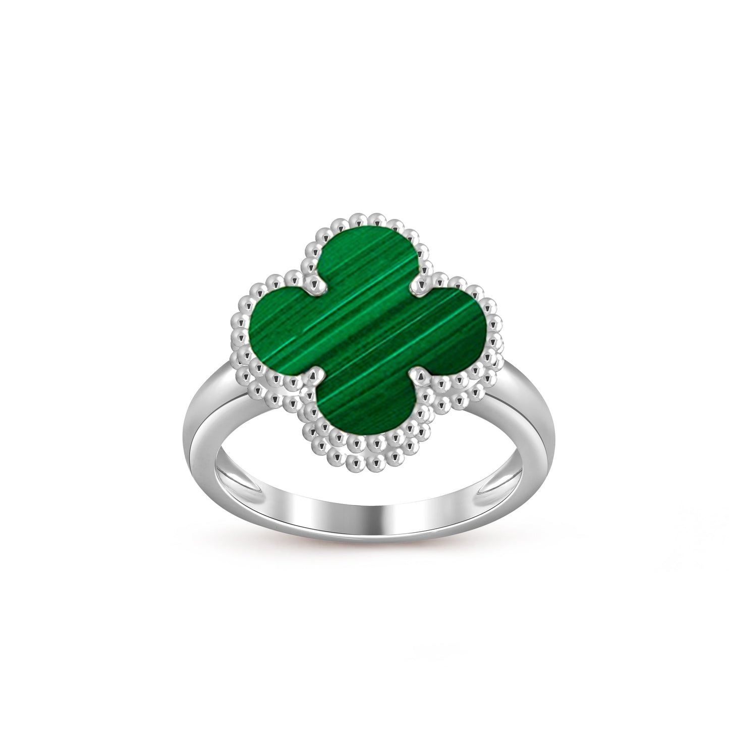 [Garvey]LUCKY CLOVER VINTAGE WHITE GOLD RING COLLECTION
