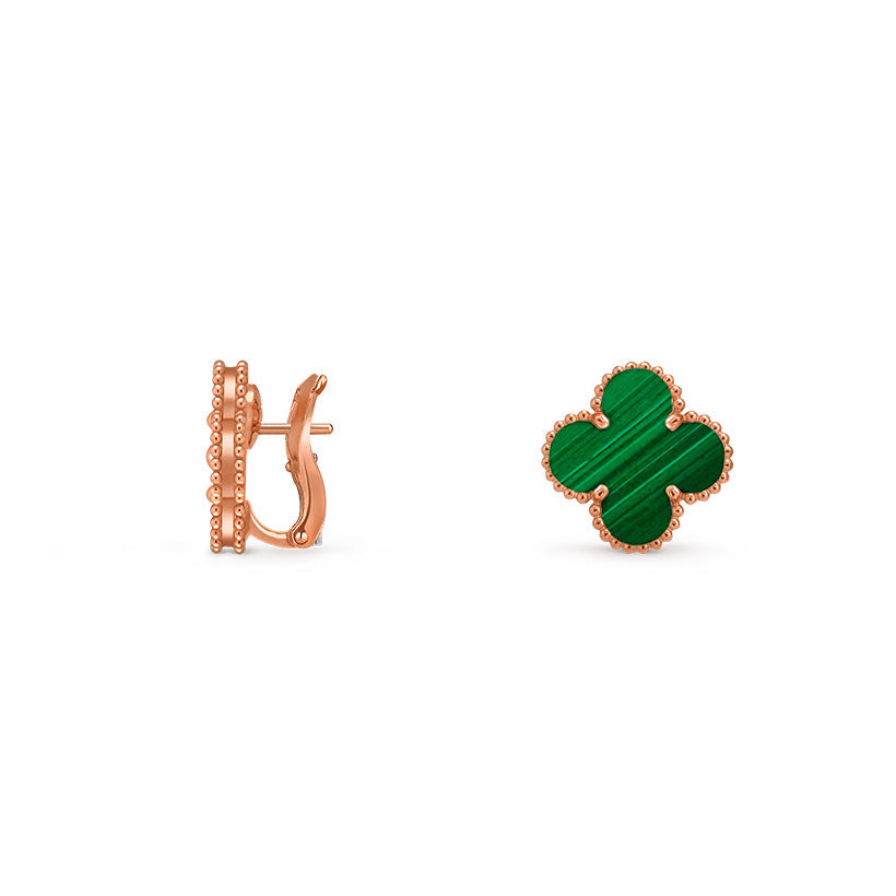 [Garvey]15MM CLOVER FLOWER STUD EARRINGS ROSE GOLD COLLECTION