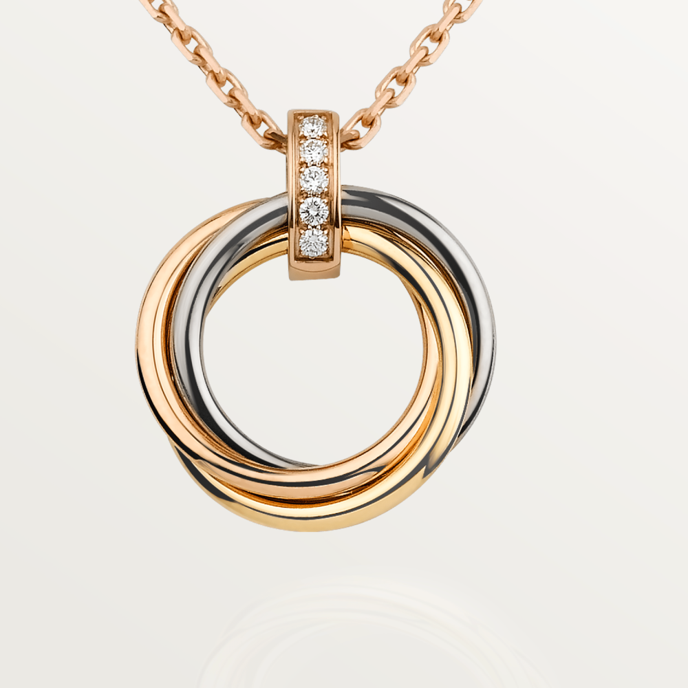 [Garvey ]TRINITY NECKLACE GOLD  DIAMONDS