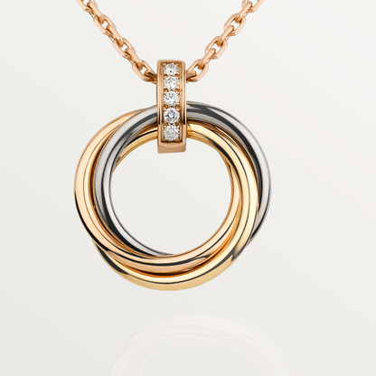 [Garvey ]TRINITY NECKLACE GOLD  DIAMONDS