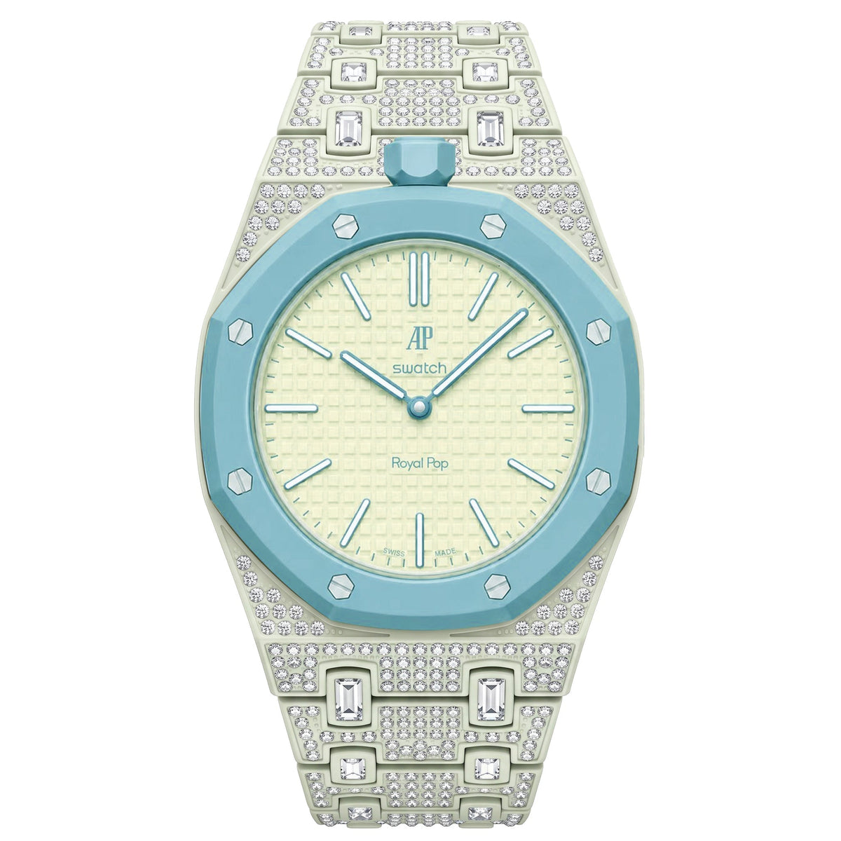 [Garvey]Royal Oak Pop Exclusive Bioceramic Case & Bioceramic Strap Full Diamond