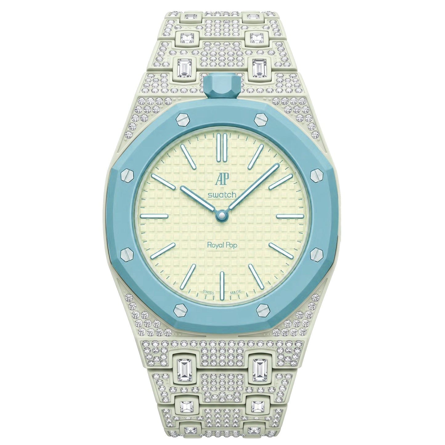 [Garvey]Royal Oak Pop Exclusive Bioceramic Case & Bioceramic Strap Full Diamond