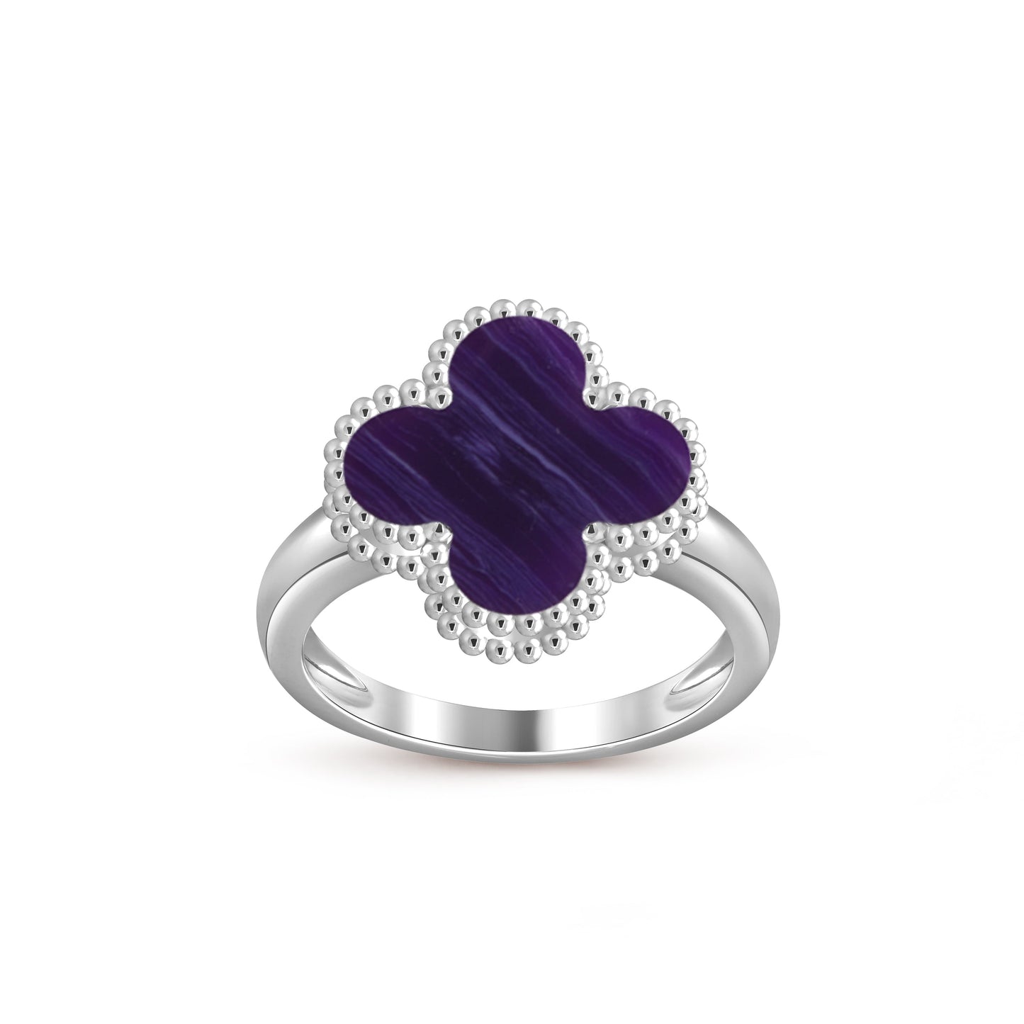 [Garvey]LUCKY CLOVER VINTAGE WHITE GOLD RING COLLECTION