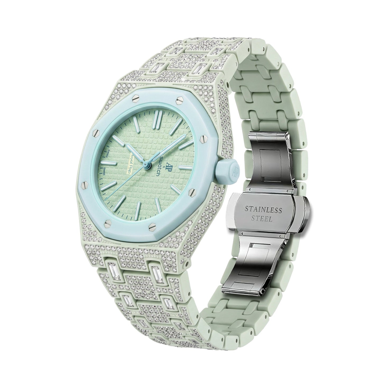 [Garvey]Royal Oak Pop Exclusive Bioceramic Case & Bioceramic Strap Full Diamond