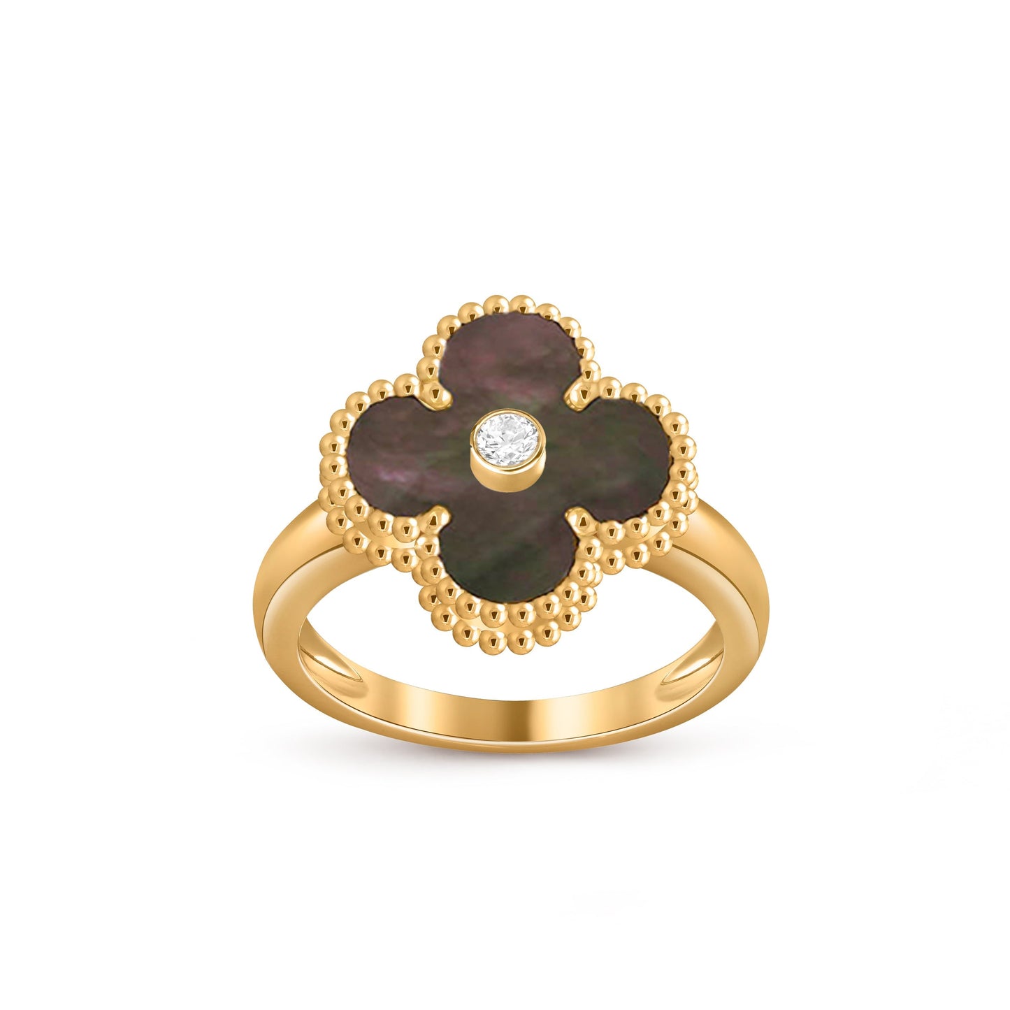 [Garvey]LUCKY CLOVER DIAMOND-ACCENT GOLD RING COLLECTION