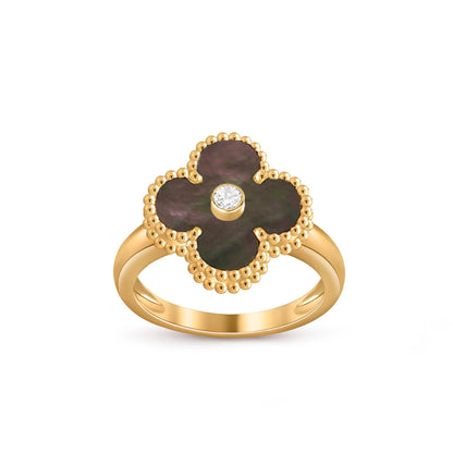 [Garvey]LUCKY CLOVER DIAMOND-ACCENT GOLD RING COLLECTION