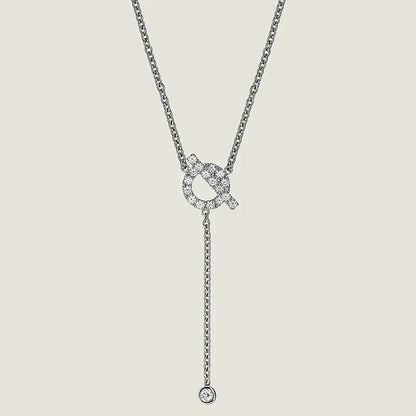 [Garvey]FINESSE SILVER DIAMOND NECKLACE