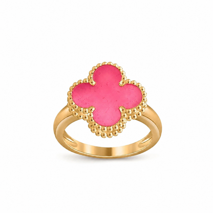 [Garvey]NEW CLOVER PINK ENAMEL RINGS