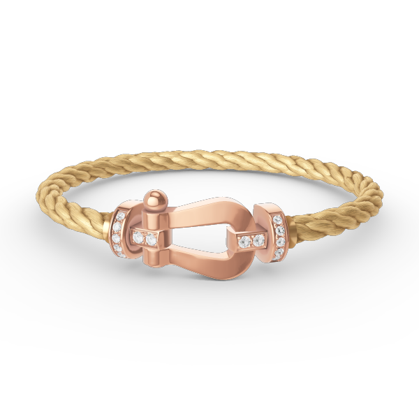 [Garvey ]FORCE LARGE HORSESHOE HALF DIAMOND BRACELET ROSE GOLD