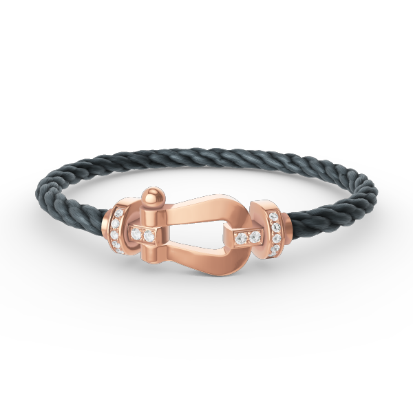 [Garvey ]FORCE LARGE HORSESHOE HALF DIAMOND BRACELET ROSE GOLD