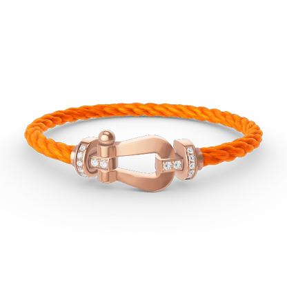 [Garvey ]FORCE LARGE HORSESHOE HALF DIAMOND BRACELET ROSE GOLD