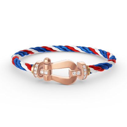 [Garvey ]FORCE LARGE HORSESHOE HALF DIAMOND BRACELET ROSE GOLD