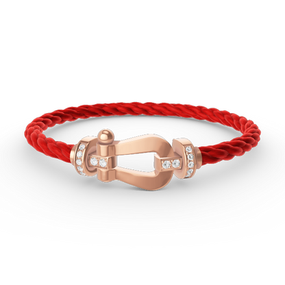 [Garvey ]FORCE LARGE HORSESHOE HALF DIAMOND BRACELET ROSE GOLD