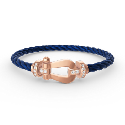 [Garvey ]FORCE LARGE HORSESHOE HALF DIAMOND BRACELET ROSE GOLD