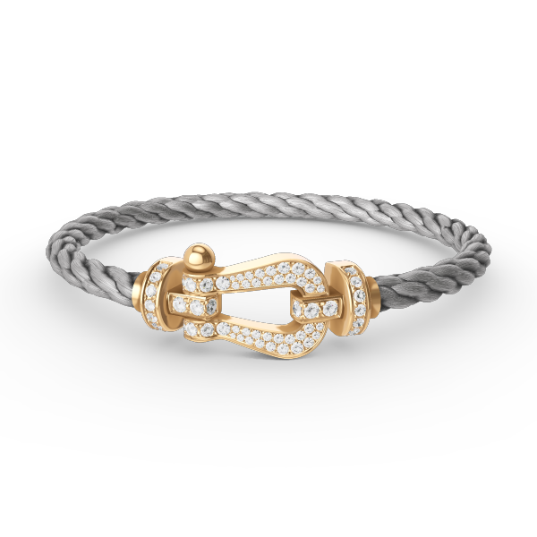 [Garvey ]FORCE LARGE HORSESHOE FULL DIAMOND BRACELET GOLD