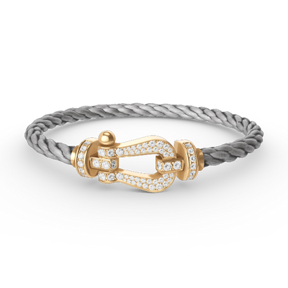 [Garvey ]FORCE LARGE HORSESHOE FULL DIAMOND BRACELET GOLD