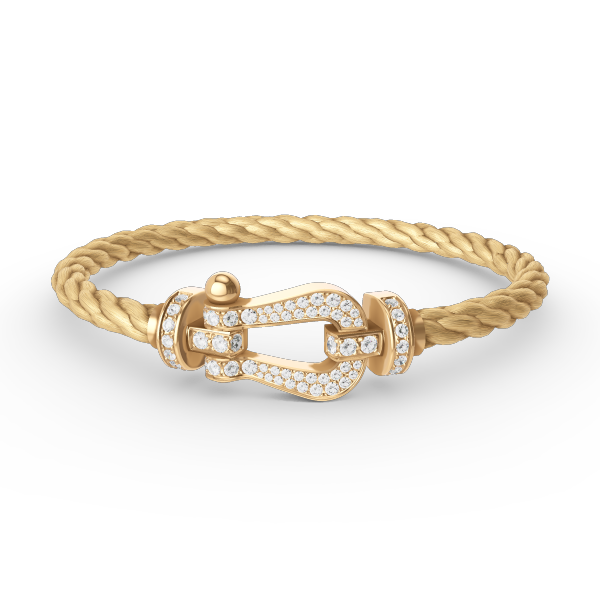 [Garvey ]FORCE LARGE HORSESHOE FULL DIAMOND BRACELET GOLD