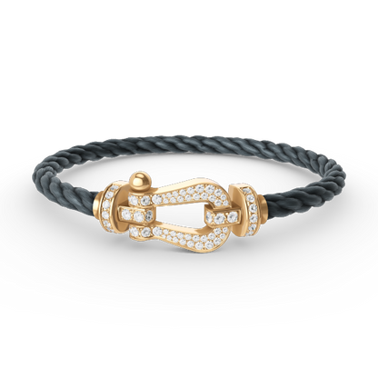 [Garvey ]FORCE LARGE HORSESHOE FULL DIAMOND BRACELET GOLD