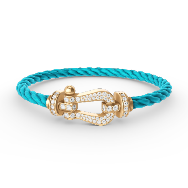 [Garvey ]FORCE LARGE HORSESHOE FULL DIAMOND BRACELET GOLD