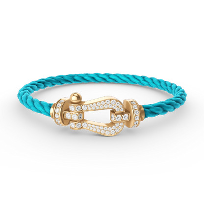 [Garvey ]FORCE LARGE HORSESHOE FULL DIAMOND BRACELET GOLD