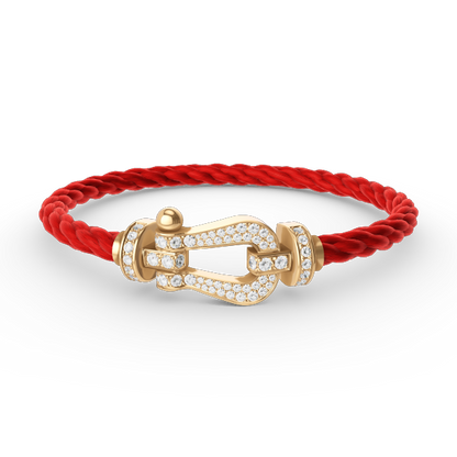 [Garvey ]FORCE LARGE HORSESHOE FULL DIAMOND BRACELET GOLD