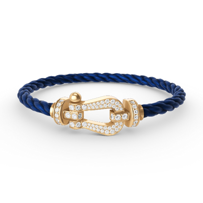[Garvey ]FORCE LARGE HORSESHOE FULL DIAMOND BRACELET GOLD