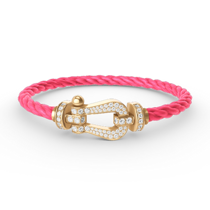 [Garvey ]FORCE LARGE HORSESHOE FULL DIAMOND BRACELET GOLD