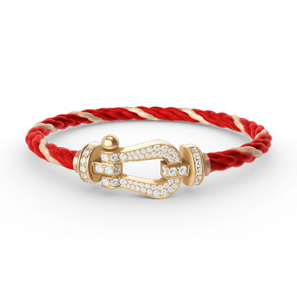 [Garvey ]FORCE LARGE HORSESHOE FULL DIAMOND BRACELET GOLD