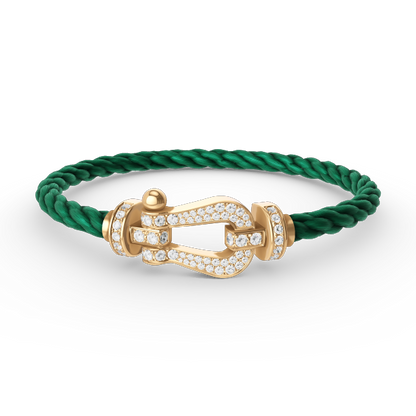 [Garvey ]FORCE LARGE HORSESHOE FULL DIAMOND BRACELET GOLD