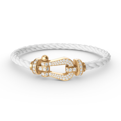 [Garvey ]FORCE LARGE HORSESHOE FULL DIAMOND BRACELET GOLD