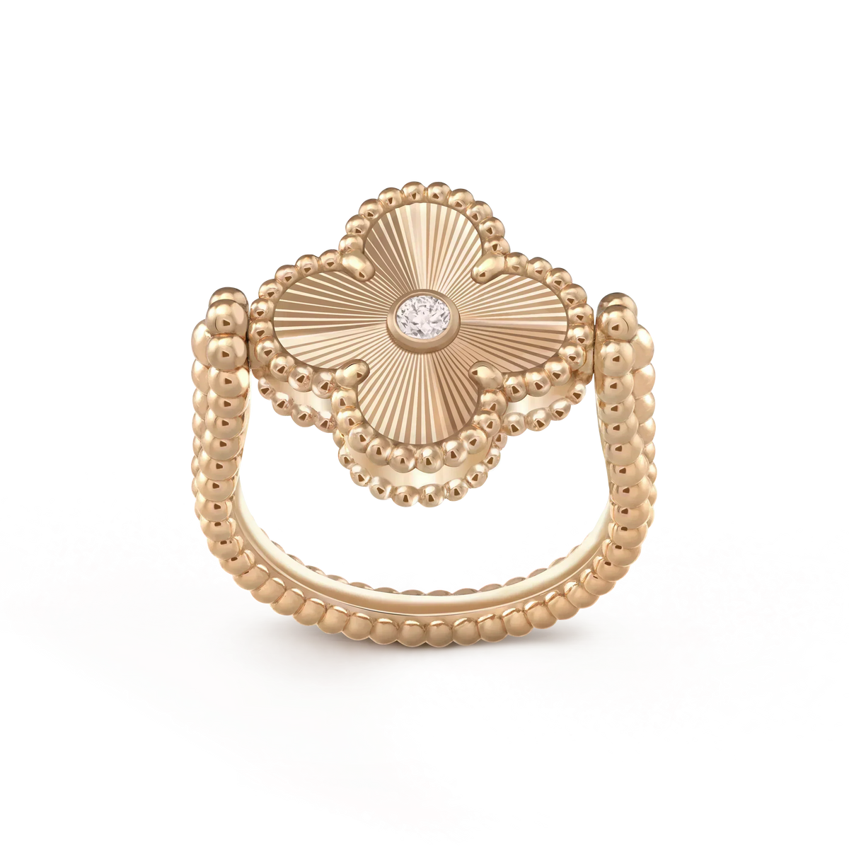 [Garvey ]CLOVER RIVERSIBLE PINK GOLD RING
