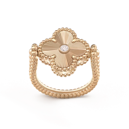[Garvey ]CLOVER RIVERSIBLE PINK GOLD RING