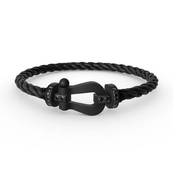 [Garvey ]FORCE LARGE SERIES HORSESHOE BLACK SAMURAI BRACELET
