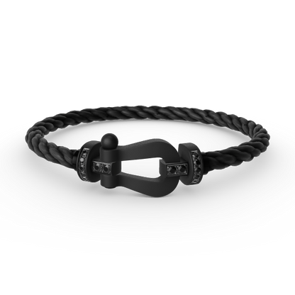 [Garvey ]FORCE LARGE SERIES HORSESHOE BLACK SAMURAI BRACELET