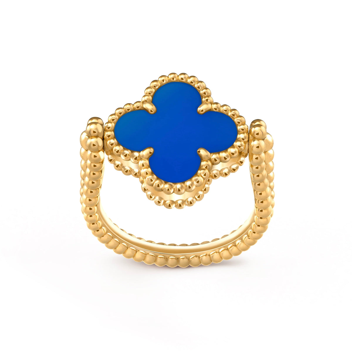 [Garvey ]CLOVER RIVERSIBLE BLUE AGATE RING