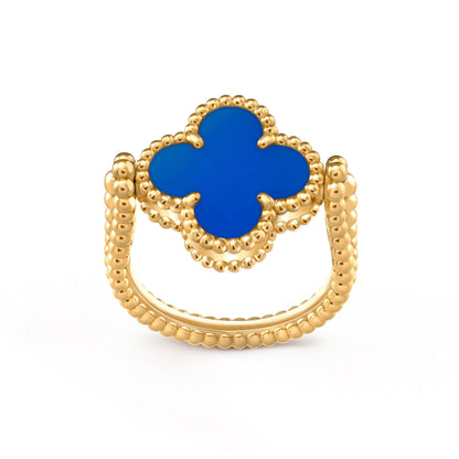 [Garvey ]CLOVER RIVERSIBLE BLUE AGATE RING