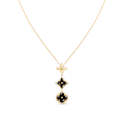 [Garvey]STAR AND SUN ONYX ROSE GOLD NECKLACE