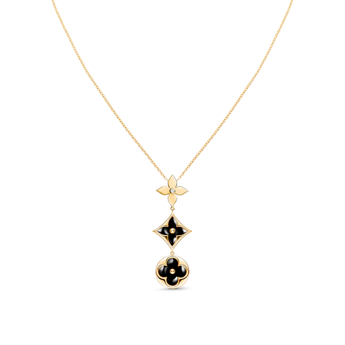 [Garvey]STAR AND SUN ONYX ROSE GOLD NECKLACE