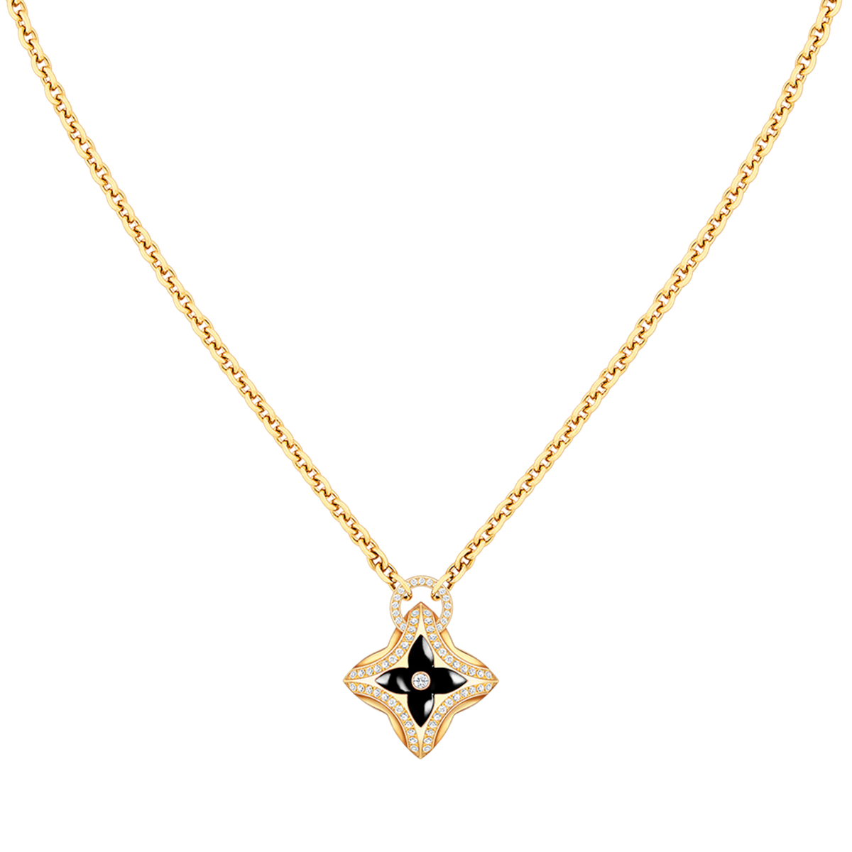 [Garvey ]STAR PEDANT PINK GOLD DIAMOND NECKLACE
