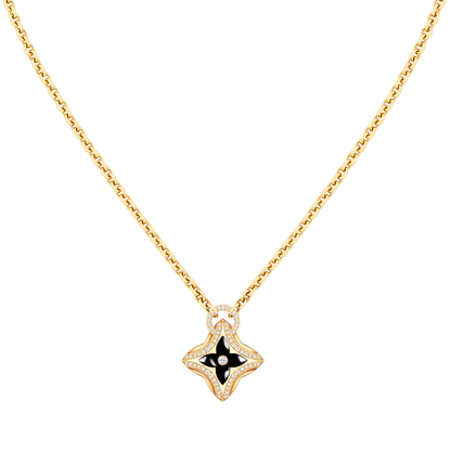 [Garvey ]STAR PEDANT PINK GOLD DIAMOND NECKLACE
