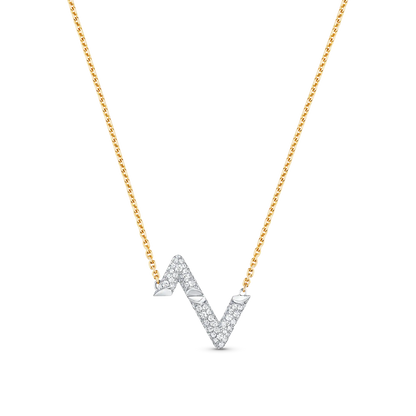 [Garvey]VOLT SILVER DIAMOND PEDANT NECKLACE