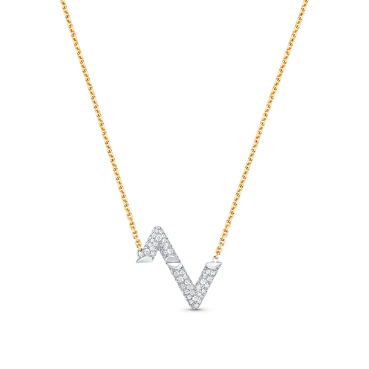 [Garvey]VOLT SILVER DIAMOND PEDANT NECKLACE