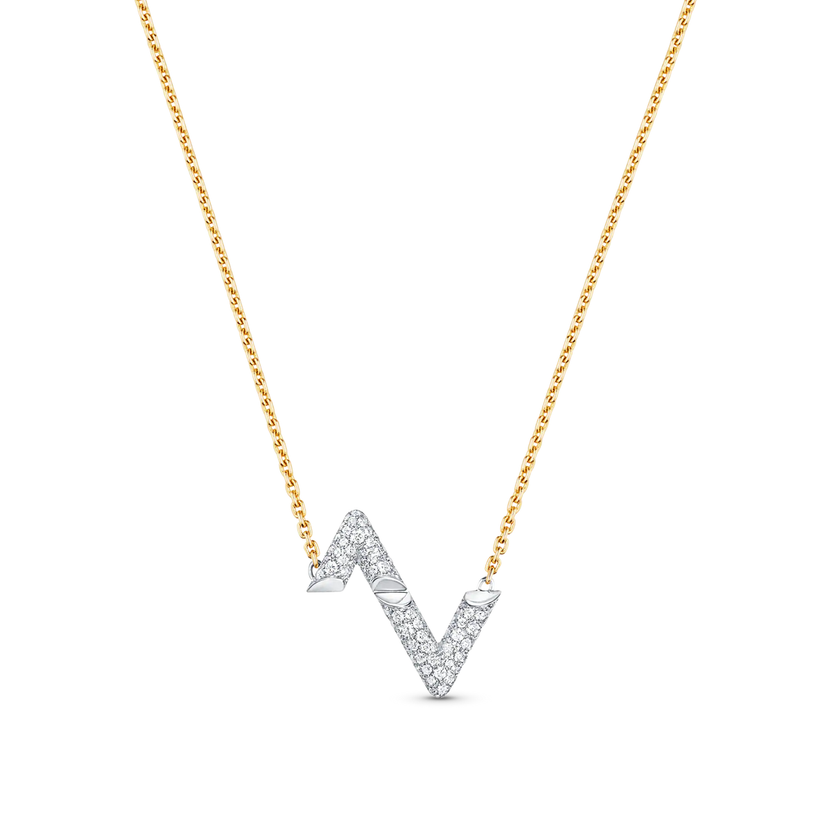 [Garvey ]VOLT SILVER DIAMOND PEDANT NECKLACE