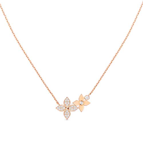 [Garvey ]STAR BLOSSOM NECKLACE PINK GOLD DIAMONDS