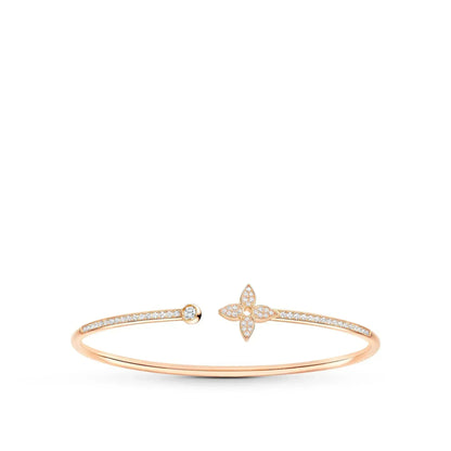 [Garvey ]IDYLLE PINK GOLD OPEN BRACELET DIAMOND PAVED