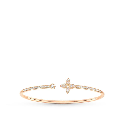 [Garvey ]IDYLLE PINK GOLD OPEN BRACELET DIAMOND PAVED