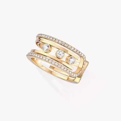 [Garvey]OPEN MOVE 10-DIAMOND PAVÉ RING