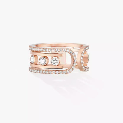 [Garvey]OPEN MOVE 10-DIAMOND PAVÉ RING