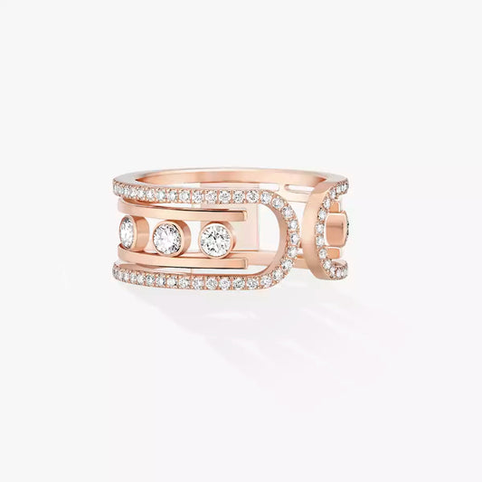 [Garvey]OPEN MOVE 10-DIAMOND PAVÉ RING