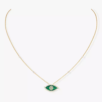 [Garvey]Lucky Eye Diamond Necklace in Rose Gold and Turquoise